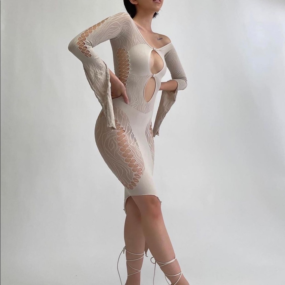 Cream Poster Girl Charlotte dress